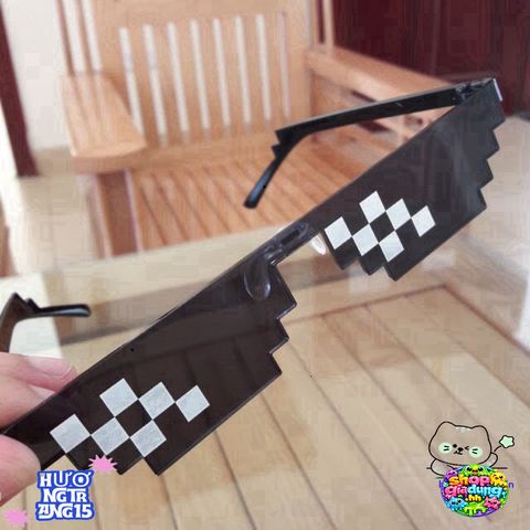 Kính Thug Life 6 Chấm Nhiều Màu - Phụ Kiện Thời Trang Cá Tính Cho Gamer - Kính Mắt Siêu Ngầu Minecraft