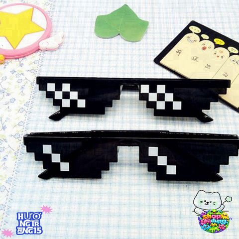 Kính Thug Life 6 Chấm Nhiều Màu - Phụ Kiện Thời Trang Cá Tính Cho Gamer - Kính Mắt Siêu Ngầu Minecraft
