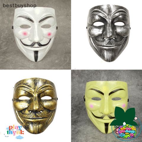 Mặt Nạ Giấu Mặt Anonymous Vendetta - Phụ Kiện Cosplay Halloween Độc Đáo và Hấp Dẫn