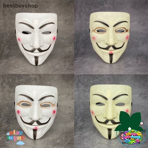 Mặt Nạ Giấu Mặt Anonymous Vendetta - Phụ Kiện Cosplay Halloween Độc Đáo và Hấp Dẫn