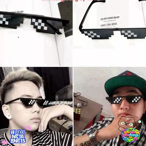 Kính Mát Thug Life 8-bit - Kính Mắt Hip Hop Thời Trang Độc Đáo Cho Nam Nữ - Phong Cách Cực Chất, Hot Trend 2022