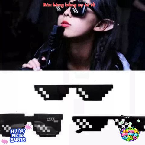 Kính Mát Thug Life 8-bit - Kính Mắt Hip Hop Thời Trang Độc Đáo Cho Nam Nữ - Phong Cách Cực Chất, Hot Trend 2022