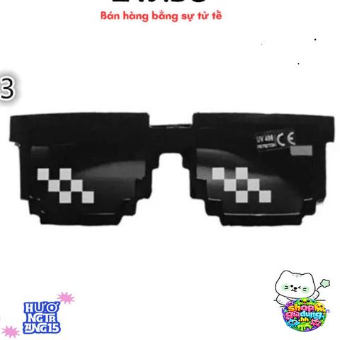 Kính Mát Thug Life 8-bit - Kính Mắt Hip Hop Thời Trang Độc Đáo Cho Nam Nữ - Phong Cách Cực Chất, Hot Trend 2022