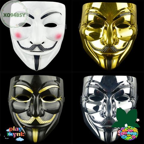 Mặt Nạ V for Vendetta Người Lớn - Mặt Nạ Halloween và Hóa Trang Cho Tiệc Fancy - Chất Liệu Nhựa An Toàn