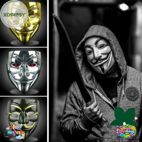 Mặt Nạ V for Vendetta Người Lớn - Mặt Nạ Halloween và Hóa Trang Cho Tiệc Fancy - Chất Liệu Nhựa An Toàn