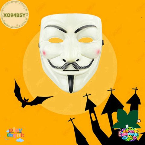 Mặt Nạ V for Vendetta Người Lớn - Mặt Nạ Halloween và Hóa Trang Cho Tiệc Fancy - Chất Liệu Nhựa An Toàn