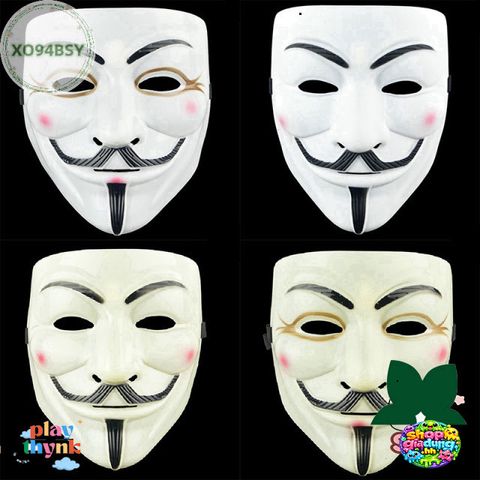 Mặt Nạ V for Vendetta Người Lớn - Mặt Nạ Halloween và Hóa Trang Cho Tiệc Fancy - Chất Liệu Nhựa An Toàn