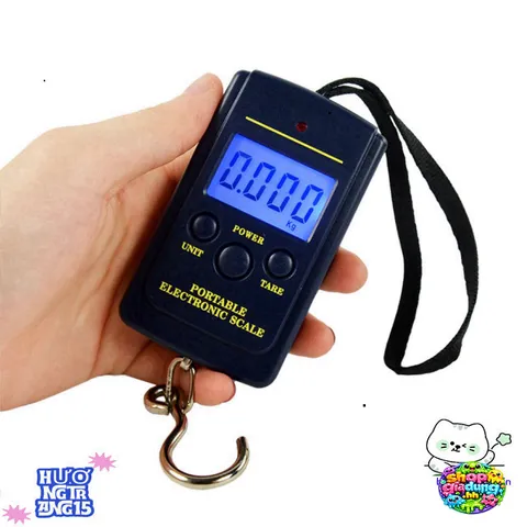 Cân Điện Tử Mini Cầm Tay 40kg - Cân Đo Chính Xác Hành Lý, Rau Củ Quả, Tiện Dụng Cho Đi Chợ Và Du Lịch