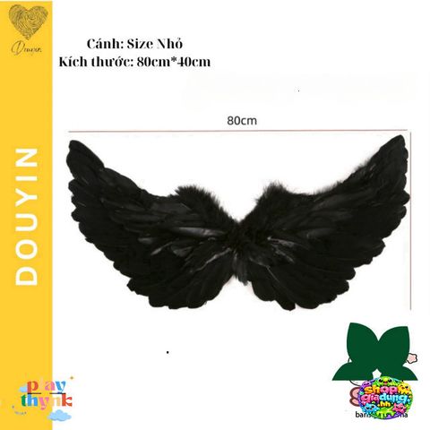Cánh Thiên Thần Đen - Phụ Kiện Hóa Trang Halloween, Cosplay Công Chúa, Đồ Trang Phục Tiệc Giáng Sinh Dành Cho Nữ