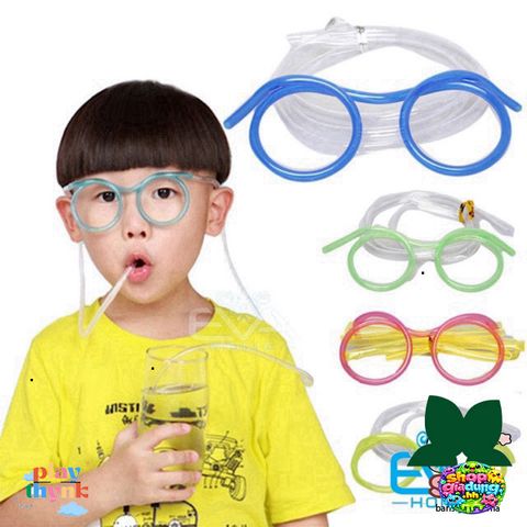 Ống Hút Mắt Kính Tròn M379 - Ống Hút Nhựa Vui Nhộn Thú Vị Dành Cho Trẻ Em và Bạn Bè - Quà Tặng Độc Đáo