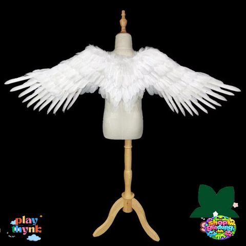 Cánh Đen & Trắng Gập Gọn Cosplay - Phụ Kiện Thời Trang Unisex Cho Đạo Cụ Biểu Diễn và Sân Khấu