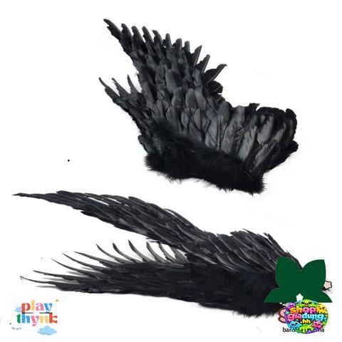 Cánh Đen & Trắng Gập Gọn Cosplay - Phụ Kiện Thời Trang Unisex Cho Đạo Cụ Biểu Diễn và Sân Khấu