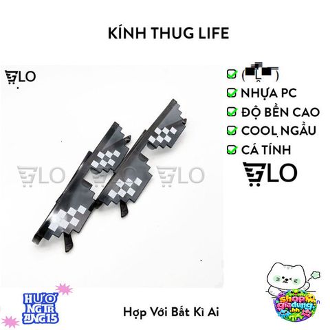 Kính Thug Life 6 Chấm Mắt Xanh - Phụ Kiện Thời Trang Đậm Chất Game Thủ và Meme Huyền Thoại, Bảo Vệ UV, Tiện Lợi Cho Mọi Khuôn Mặt