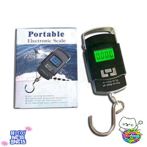 Cân Điện Tử Cầm Tay 50kg - Màn Hình LCD Rõ Nét, Móc Treo Inox Chắc Chắn, Dùng Pin AA Tiện Dụng - Cân Hành Lý, Đồ Gia Đình, Thực Phẩm