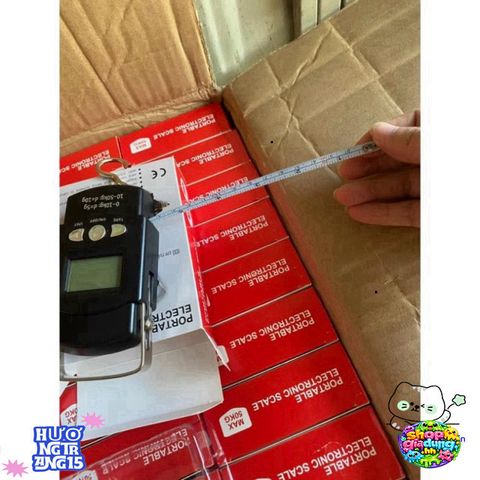 Cân Điện Tử Mini Cầm Tay Thông Minh - Cân Hành Lý 50kg Kèm Móc Treo và Thước Đo Chính Xác, Dễ Dàng Mang Theo