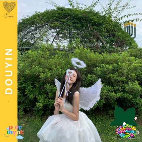 Cánh Thiên Thần Trắng Vũ Nữ - Phụ Kiện Hóa Trang Halloween, Trang Phục Công Chúa & Cosplay Độc Đáo cho Lễ Hội và Tiệc Tùng