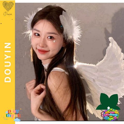 Cánh Thiên Thần Trắng Vũ Nữ - Phụ Kiện Hóa Trang Halloween, Trang Phục Công Chúa & Cosplay Độc Đáo cho Lễ Hội và Tiệc Tùng