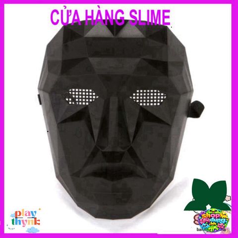 Mặt nạ Squid Game Halloween - Phụ kiện hóa trang quản trị viên biểu tượng trò chơi con mực, độc đáo cho tiệc hóa trang và Cosplay