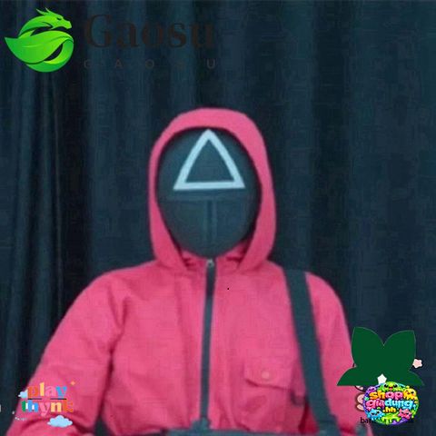 Mặt Nạ Cosplay Squid Game - Đạo Cụ Halloween Hình Vuông & Tam Giác Chất Liệu Nhựa Cho Nam Nữ Tại Tiệc Hóa Trang