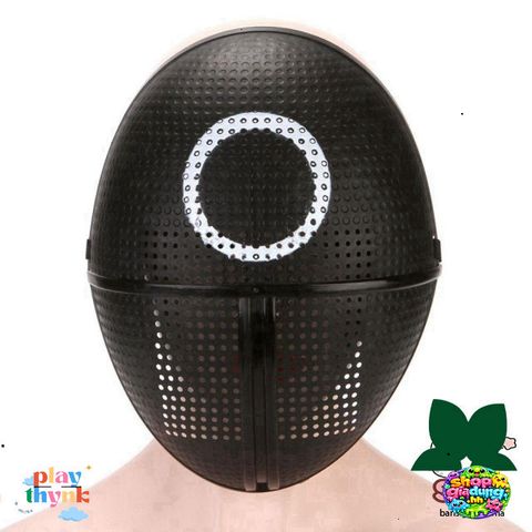 Mặt Nạ Cosplay Squid Game - Đạo Cụ Halloween Hình Vuông & Tam Giác Chất Liệu Nhựa Cho Nam Nữ Tại Tiệc Hóa Trang