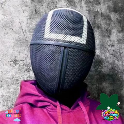Mặt Nạ Cosplay Squid Game - Đạo Cụ Halloween Hình Vuông & Tam Giác Chất Liệu Nhựa Cho Nam Nữ Tại Tiệc Hóa Trang