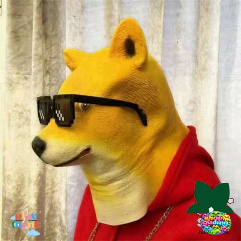 Mặt Nạ Shiba Silicon - Đồ Chơi Cosplay Vui Nhộn, Phụ Kiện Halloween Độc Đáo Cho Fans Thú Cưng