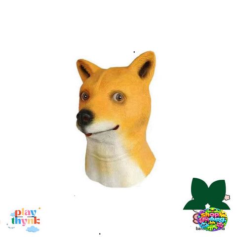 Mặt Nạ Shiba Silicon - Đồ Chơi Cosplay Vui Nhộn, Phụ Kiện Halloween Độc Đáo Cho Fans Thú Cưng