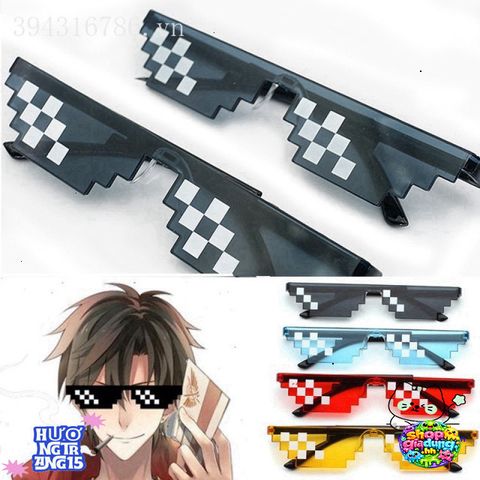 Kính Mát Thug Life 6 Chấm Phong Cách Minecraft - Kính Râm Thời Trang Nam Nữ Độc Đáo, Giá Rẻ tại ABICA