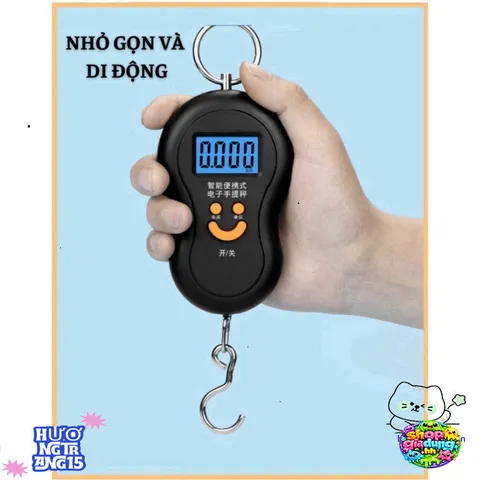 Cân Điện Tử Cầm Tay Mini 50Kg Du Lịch - Cân Sức Khỏe Tiện Lợi Cho Bếp Nhà, Đi Chợ, Cân Thực Phẩm Chính Xác