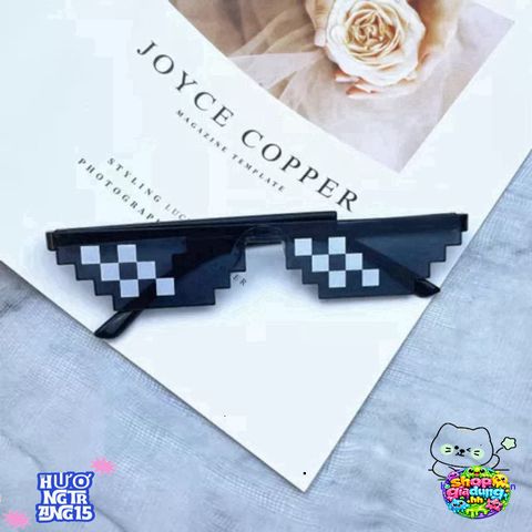 Kính Râm Pixel Mosaic 2D Thời Trang Unisex - Độc Đáo Cosplay & Gamer, Chống Nắng, Sáng Tạo Thoải Mái cho Nam Nữ