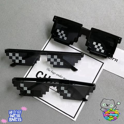 Kính Mosaics Disco Thug Life Xanh - Kính Sáng Màu Chống UV400 Cho Nam Nữ, Thời Trang Cá Tính, Phù Hợp Tiệc Tùng