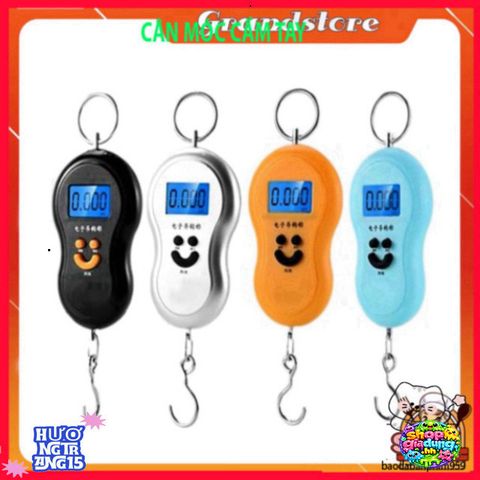 Cân Điện Tử Mini Cầm Tay 50kg - Dùng Pin, Thiết Kế Nhỏ Gọn, Móc Treo Hình Mặt Cười, Cân Thực Phẩm Chính Xác cho Đi Chợ