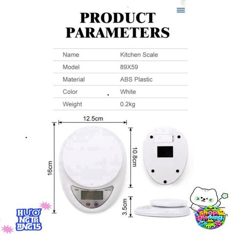 Cân Điện Tử Mini B05 Đa Năng - Cân Trọng Lượng Thực Phẩm Chính Xác, Tiện Lợi Cho Mọi Gia Đình
