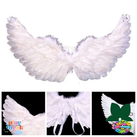Cánh Thiên Thần Lông Vũ Trắng - Phụ Kiện Thời Trang Halloween Đẹp Mắt cho Trẻ Em và Người Lớn - Thêm Nét Kỳ Diệu và Thanh Lịch