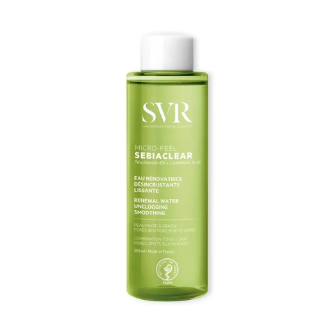 Nước Hoa Hồng SVR Sebiaclear Micro Peel - Toner Làm Sạch Da Dầu Mụn, Thu Nhỏ Lỗ Chân Lông, Chống Viêm, Giúp Da Tươi Sáng