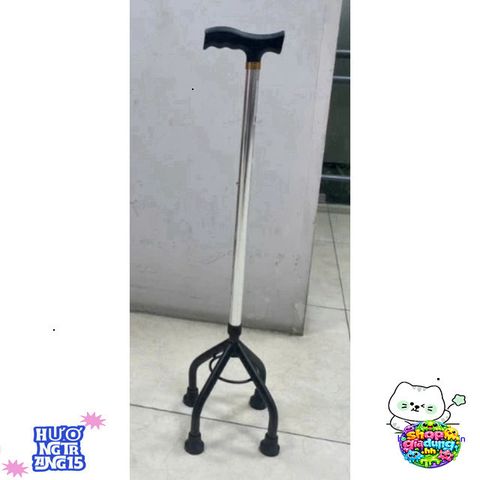 Gậy Chống Ba Chân Điều Chỉnh Chiều Cao Cho Người Già - Hỗ Trợ Khôi Phục Chức Năng Bền Bỉ Chất Liệu Sắt Mạ Crom
