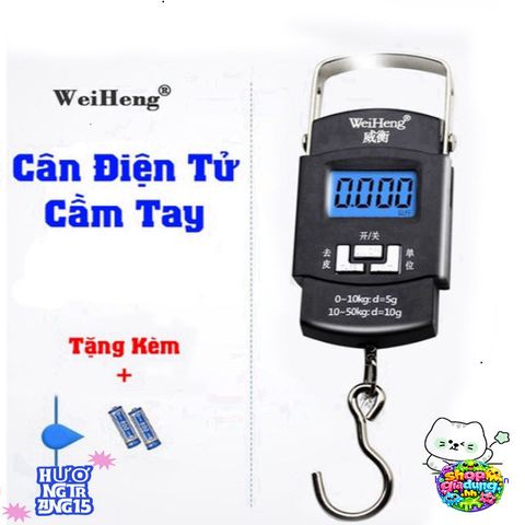 Cân điện tử mini WHG50 50kg - Cân cầm tay chất lượng cao, tiện dụng cho du lịch và gia đình, kèm nhiệt kế