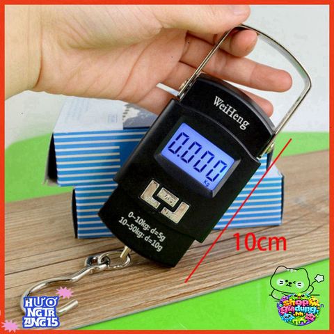 Cân điện tử mini WHG50 50kg - Cân cầm tay chất lượng cao, tiện dụng cho du lịch và gia đình, kèm nhiệt kế