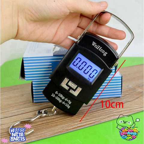 Cân điện tử mini WHG50 50kg - Cân cầm tay chất lượng cao, tiện dụng cho du lịch và gia đình, kèm nhiệt kế