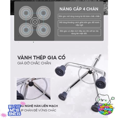 Gậy Đi Bộ 3-4 Chân Cao Cấp Lucass - Điều Chỉnh Chiều Cao, Chắc Chắn Cho Người Già và Người Khuyết Tật