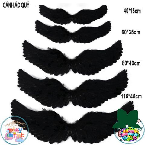 Bộ Cánh Thiên Thần Trắng & Ác Quỷ Đen Cosplay - Phụ Kiện Thời Trang Hóa Trang Độc Đáo cho Trẻ Em và Người Lớn