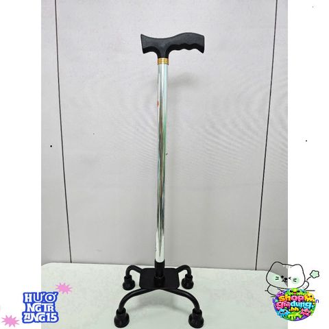 Gậy đi bộ Lucass B924 - Gậy 4 chân điều chỉnh chiều cao, hỗ trợ người cao tuổi và người khuyết tật đi lại an toàn