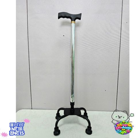 Gậy đi bộ Lucass B924 - Gậy 4 chân điều chỉnh chiều cao, hỗ trợ người cao tuổi và người khuyết tật đi lại an toàn