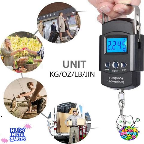 Cân Điện Tử Cầm Tay LCD 10g-50kg - Đo Lường Chính Xác, Nhỏ Gọn, Chuyển Đổi Đơn Vị 4 Chế Độ, Phù Hợp Mọi Túi Xách