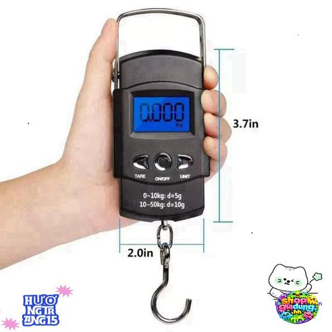 Cân Điện Tử Cầm Tay LCD 10g-50kg - Đo Lường Chính Xác, Nhỏ Gọn, Chuyển Đổi Đơn Vị 4 Chế Độ, Phù Hợp Mọi Túi Xách