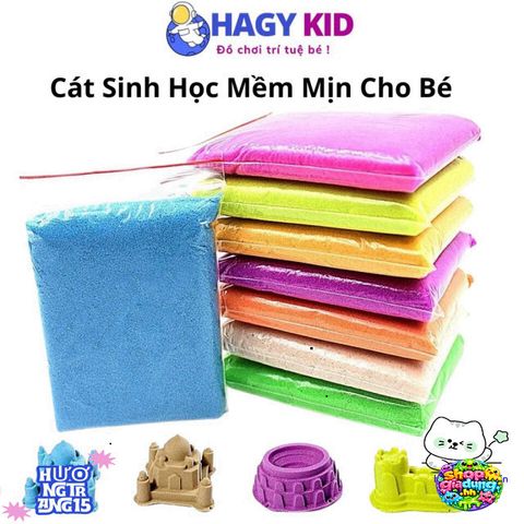 Đồ Chơi Cát Nặn Sinh Học An Toàn Hagykid - Bộ Cát Động Lực Tạo Hình Sáng Tạo Giúp Bé Khám Phá Thế Giới Nghệ Thuật 1kg