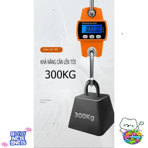 Cân điện tử treo OCS-C06L 300kg - Cân cần trục nhà xưởng chính xác, có màn hình LCD, chất liệu cao cấp, thiết kế tiện dụng