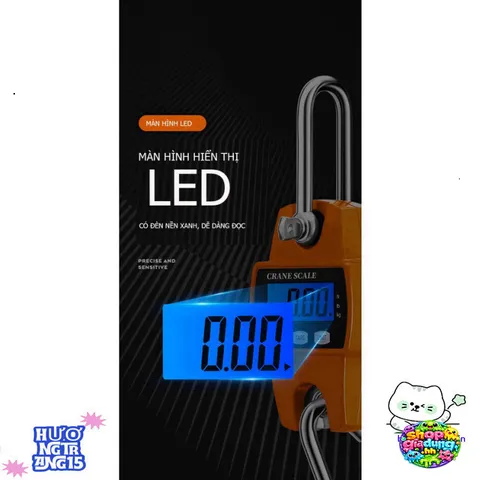 Cân điện tử treo OCS-C06L 300kg - Cân cần trục nhà xưởng chính xác, có màn hình LCD, chất liệu cao cấp, thiết kế tiện dụng