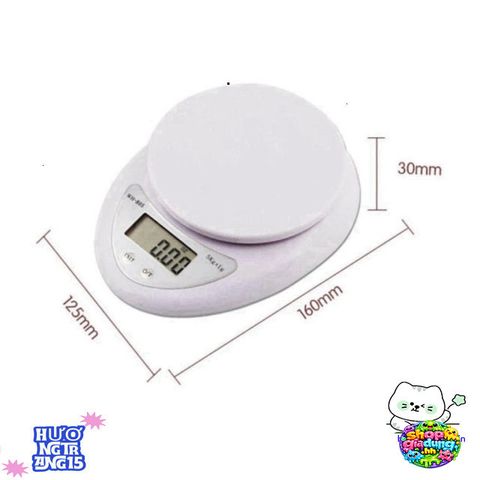 Cân Điện Tử B05 5kg Chất Lượng Cao - Cân Chính Xác 1g Cho Pha Chế Cà Phê, Thực Phẩm Ăn Kiêng, Tiện Lợi Với Pin Dễ Tìm