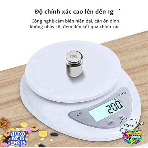 Cân Điện Tử B05 5kg Chất Lượng Cao - Cân Chính Xác 1g Cho Pha Chế Cà Phê, Thực Phẩm Ăn Kiêng, Tiện Lợi Với Pin Dễ Tìm